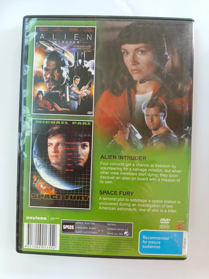 Alien Intruder + Space Fury - Double Feature 1990’s Sci-fi Space Thrillers DVD - Image 2 of 3