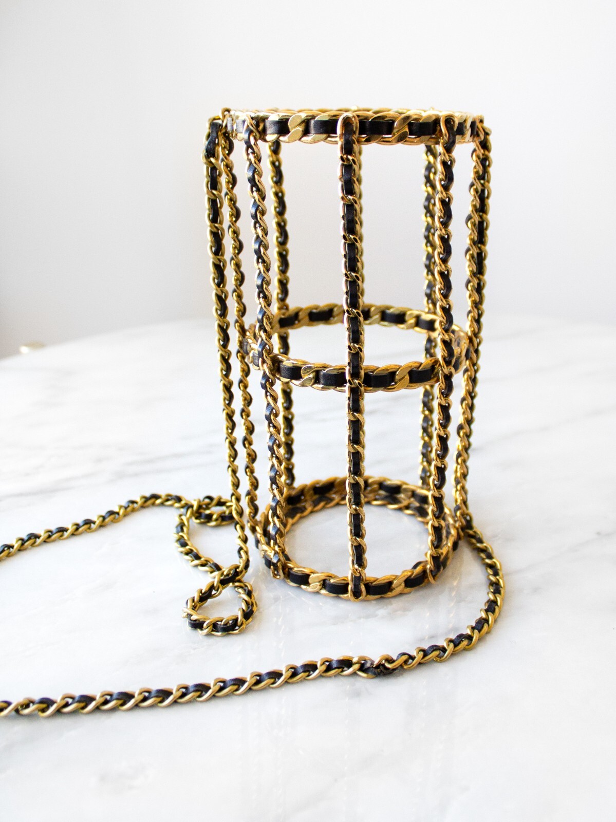 Iconic Chanel Vintage Fall 1994 Gold Metal Chain … - image 12