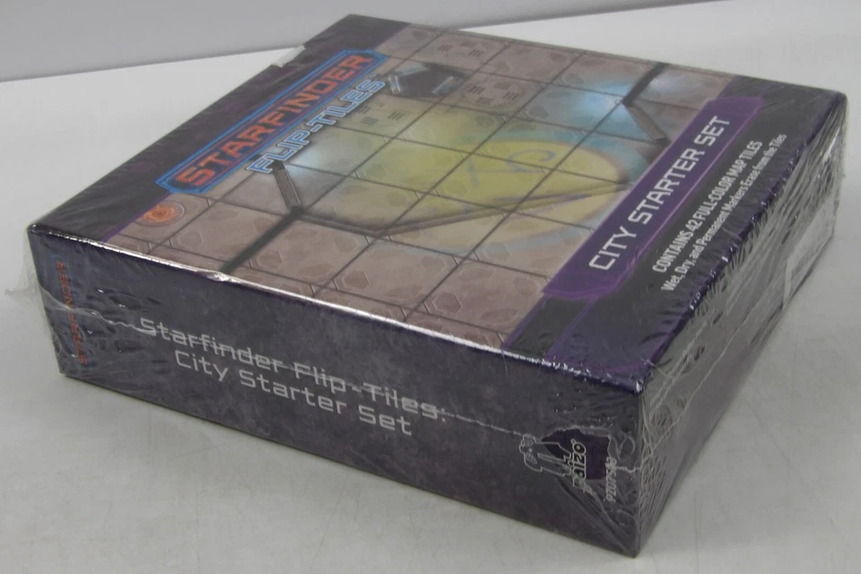 Starfinder Flip-Tiles City Starter Set NEW SEALED - contains 42 Full-Color Tiles - Image 2 of 3