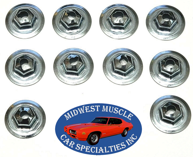GM 1024 Body Fender Door Quarter Trunk Trim Clip Moulding Molding Nuts