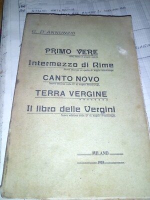 1835N PRIMO VERE-INTERMEZZO DI RIME 1908 GABRIELE D'ANNUZIO