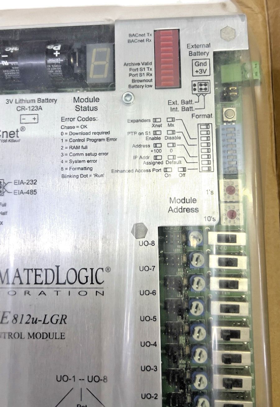 NEW AUTOMATED LOGIC ME812U-LGR  CONTROL MODULE BACNET