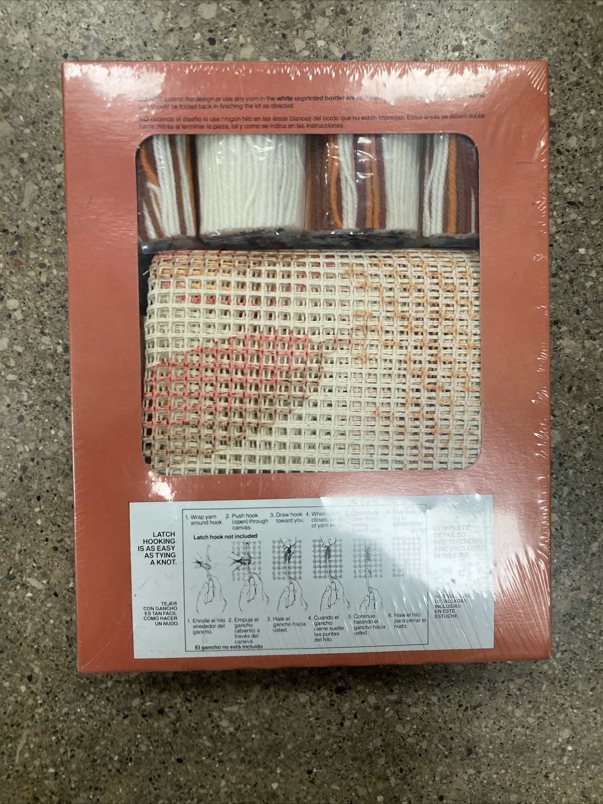 Vintage Malina Hook-A-Rug Kit Style #25/44 Dried Flowers