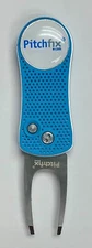 Pitchfix Divot Tool, LtBlue/Silver, with Ball Marker,  FREE Extra Marker !