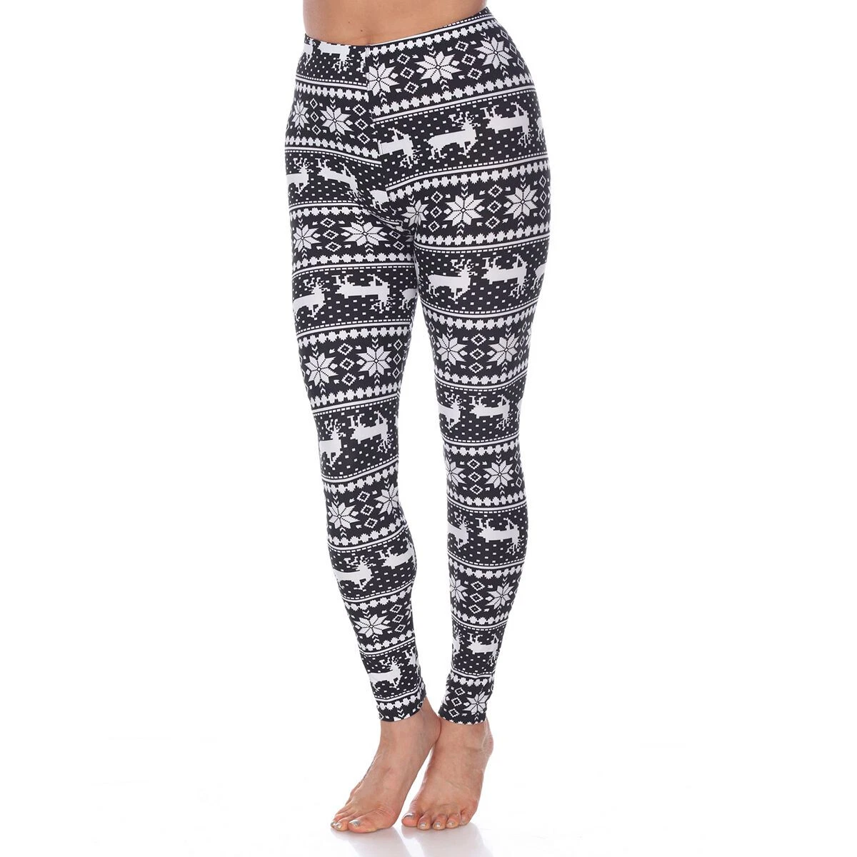 Black and white holiday leggings deals
