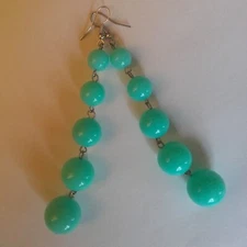 Zara hippy boho bohemian boh accessory pearl pendant earrings