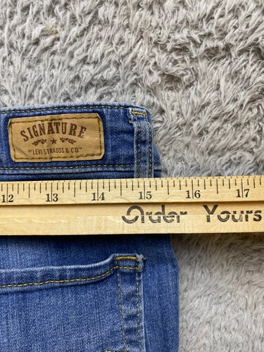 Jeans Levis donna 8M (31x30) blu denim vita media dritto baffo firma - Foto 10 di 12