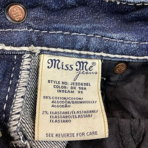 Stivali firmati Miss Me strass jeans effetto invecchiato donna 25 blu - Foto 9 di 11