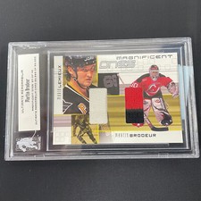 2000-01 NHL BAP ITG Mario Lemieux Martin Brodeur Magnificent Ones GU Jersey #/40