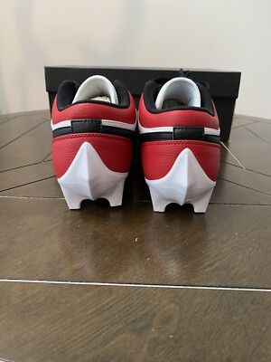 Jordan 1 Low TD Football Cleats Size 10 Chicago Red White FJ6245