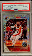 2019 Hoops Premium Stock #189 Ricky Rubio Silver Laser PSA 10 Freshly Graded ENN