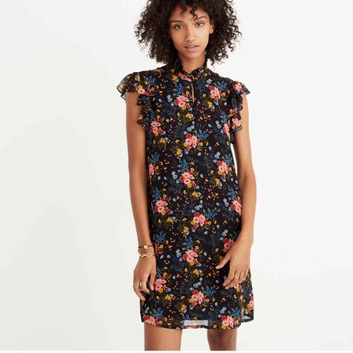 madewell x no 6 silk beacon dress in garden bouquet Madewell x No. 6 Silk Beacon Dress in Garden Bouquet Flowers Size 4