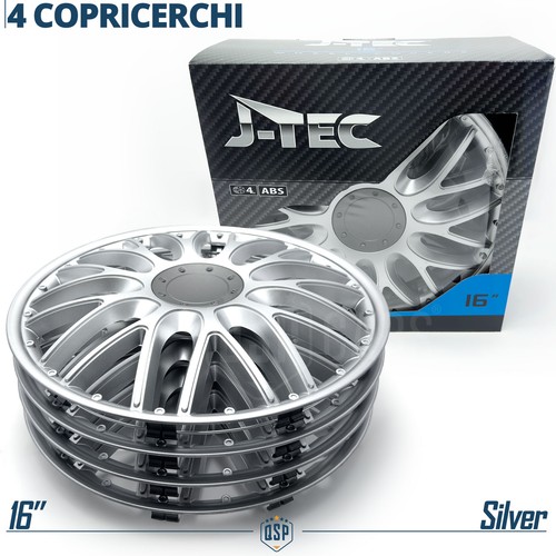 4 Copricerchi per Opel Vivaro A 16'' Coppette Silver 10 Razze a Y MADE in EU - Foto 4 di 13