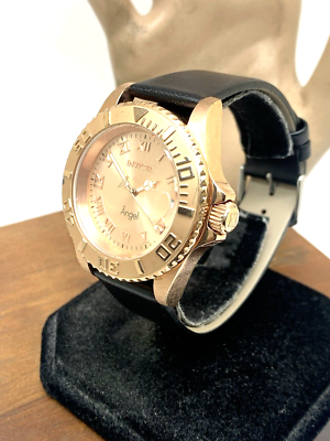Invicta Women\'s Watch 14322 Angel Quartz Rose Gold Black Leather Strap 40mm Invicta Women main image 2