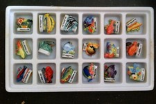 Coffret 18 fèves - Éditions Atlas - Poissons tropicaux - Brillant