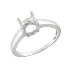 Semi Mount Ring 925 Sterling Silver Ring Setting Size 6X6 MM Round Shape Ring