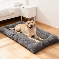 Dog Beds Crate Pad for Large Dogs 48in x 23in Plush Soft Kennel Pad Sleeping Mat