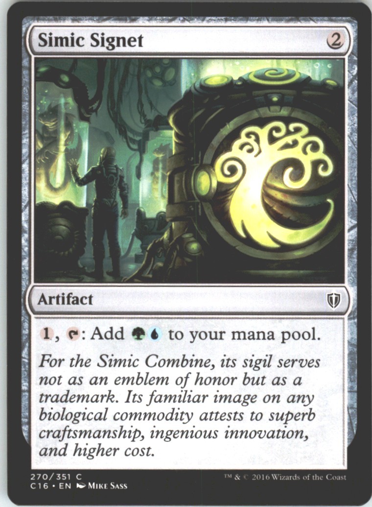 Simic Signet - Commander 2016 #270 LP Magic mtg