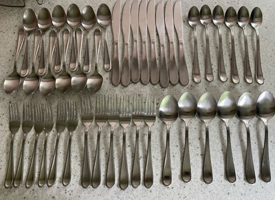 Cambridge LINDSAY 18/10 Stainless Flatware Satin 44 piece Set Service for 6