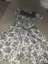 BEAUTEES girls Dress Black With Silver Sparkling Embellishments Size 10
