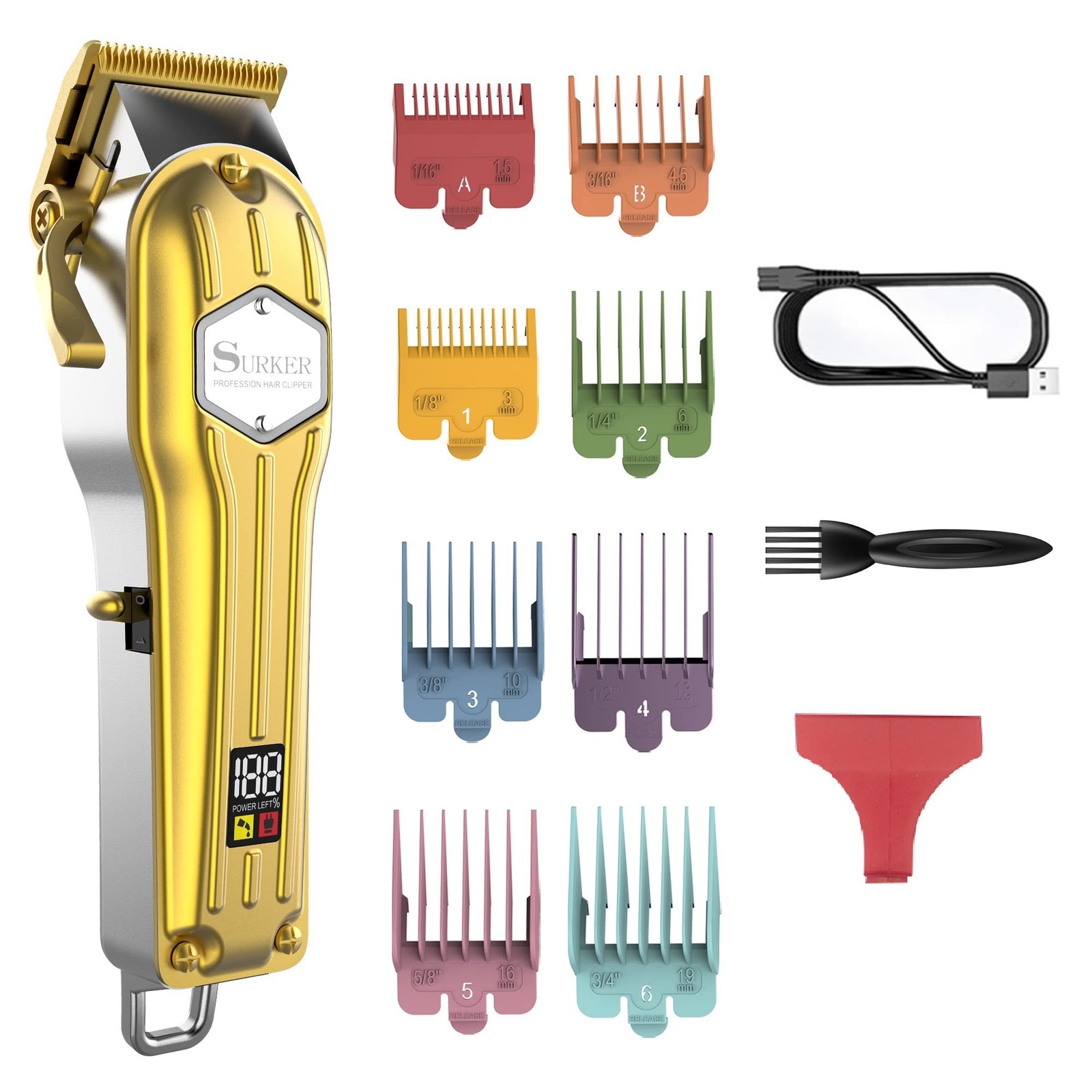 Professional Men's Hair Clipper & Beard Trimmer Grooming Kit-image