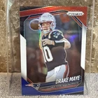 🔥 2025 Prizm Drake Maye Red White Blue Color Match #165 NE Patriots