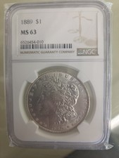1889 P NGC MS63 Morgan Silver Dollar $1 US Mint Coin 1889-P MS-63