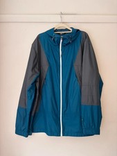 The North Face Mens Blue Grey Windwall Hooded Windbreaker Jacket XXL