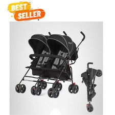 Volgo Twin Baby Stroller, Compact Side-by-Side Double Umbrella Stroller, 5-Po...
