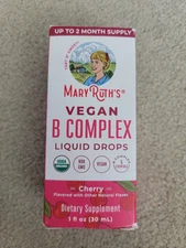 Mary Ruth’s Vegan B Complex Liquid Drops, Cherry, 1 fl oz