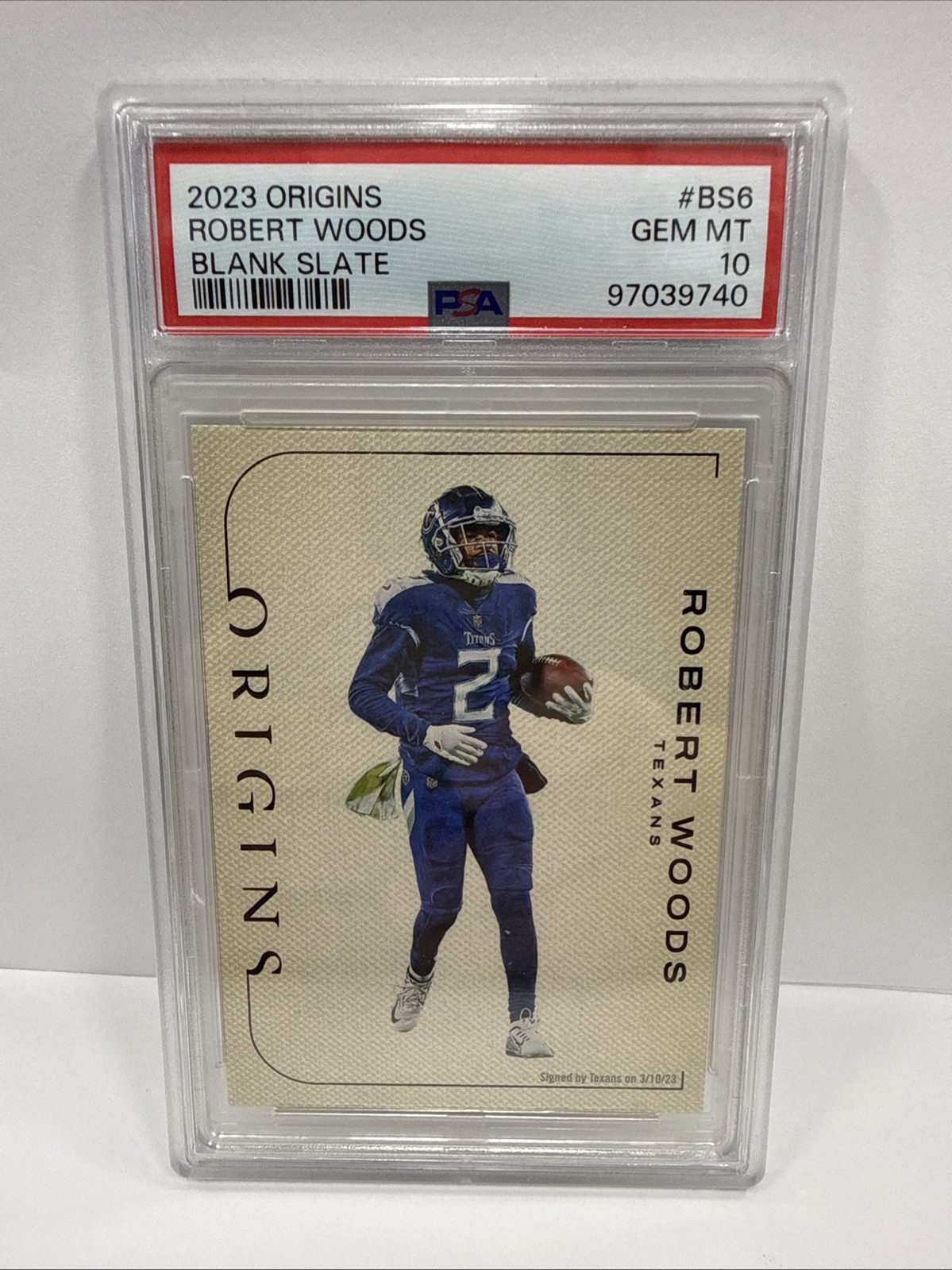 2023 Origins Robert Woods Blank Slate Case Hit Houston Texans