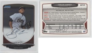 2013 Bowman Chrome Prospects Auto Carlos Correa #BCP-CC Auto