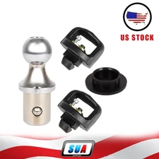 For Ford F250 F350 30137 Under Bed Gooseneck Trailer Hitch Accessory Kit Silver