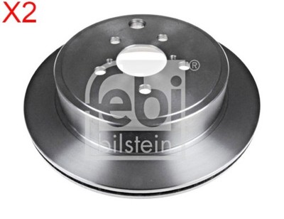 FEBI x2 Stk Bremsscheibe Hinterachse Für SUBARU TOYOTA Brz Outback 26700AJ010