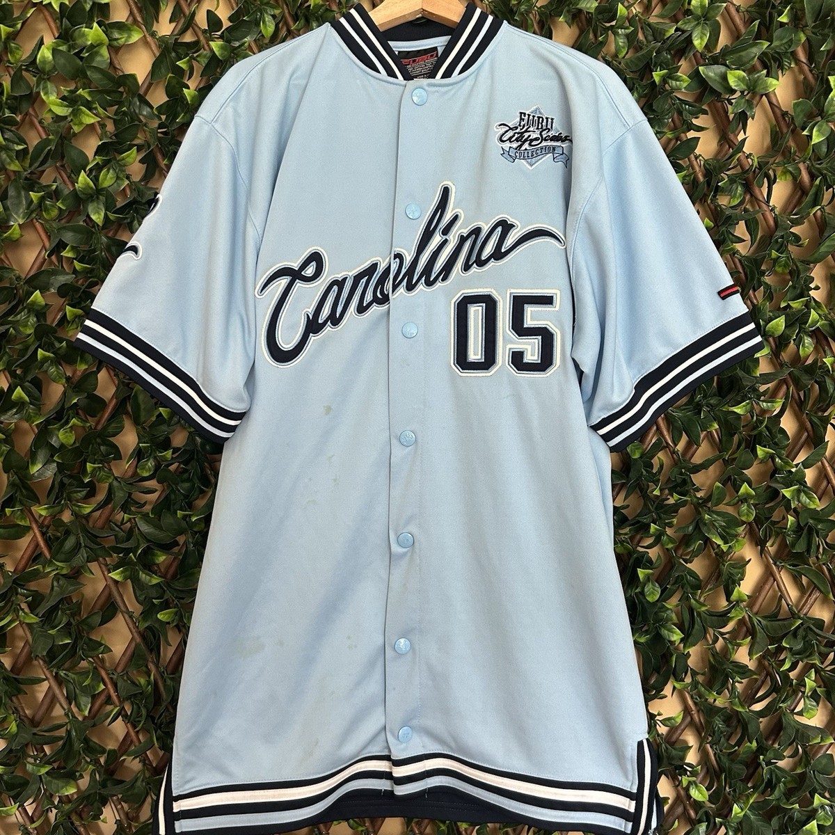 Vintage FUBU 05 Carolina Jersey Size XL Y2K Carolina Blue Rare | eBay