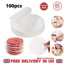 100pcs Non-Stick Hamburger Paper Sheets Burger Press Oil Paper Baking Cookies