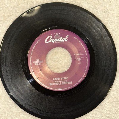 Butthole Surfers 45rpm Cough Syrup & Jingle Of Dog s Collar  for Jukeboxes Only 