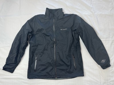 Columbia Sportswear Waterproof Jacket Black Large L Omni-Tech Excellent Used