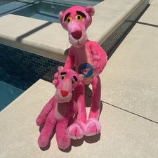 Lot of 2 Vintage Pink Panther Plush - 24 1991 NWT 24k Co 24 Mighty Star 1964