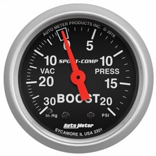 Autometer Sport-comp Boost Gauge Mechanical 52mm 20 Psi