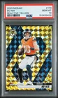 153439439 Bo Nix 2025 Panini Mosaic #173 Reactive Yellow Prizm PSA 10