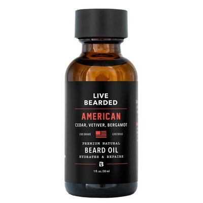 Live Bearded Beard Oil, 1 fl oz  Premium AllNatural Jojoba  Made in the USA  ...