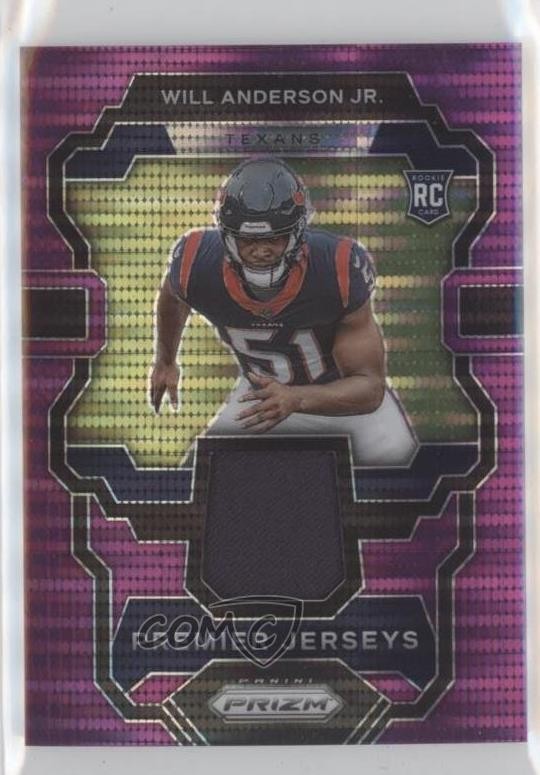 2023 Panini Prizm Premier Jerseys Purple Pulsar Will Anderson Jr Rookie RC 0i8b