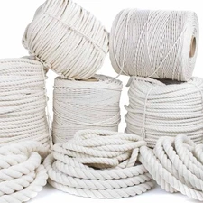 GOLBERG Twisted 100% Natural Cotton Rope - White Cotton Rope - (1/4 Inch x 10...