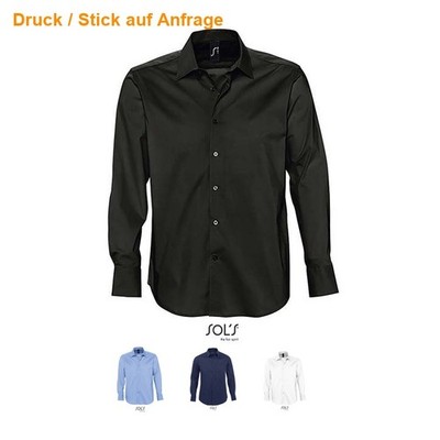 SOL´S Herren Stretch-Langarmhemd Hemd Übergrößen S-5XL