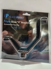 Flashpoint Triple Shoe Mount V-Bracket For DSLR Camera