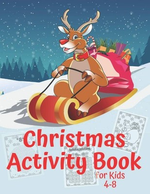 Christmas Activity Book for Kids 48 A Fun Kid Workbook Game For Learning | Sa...