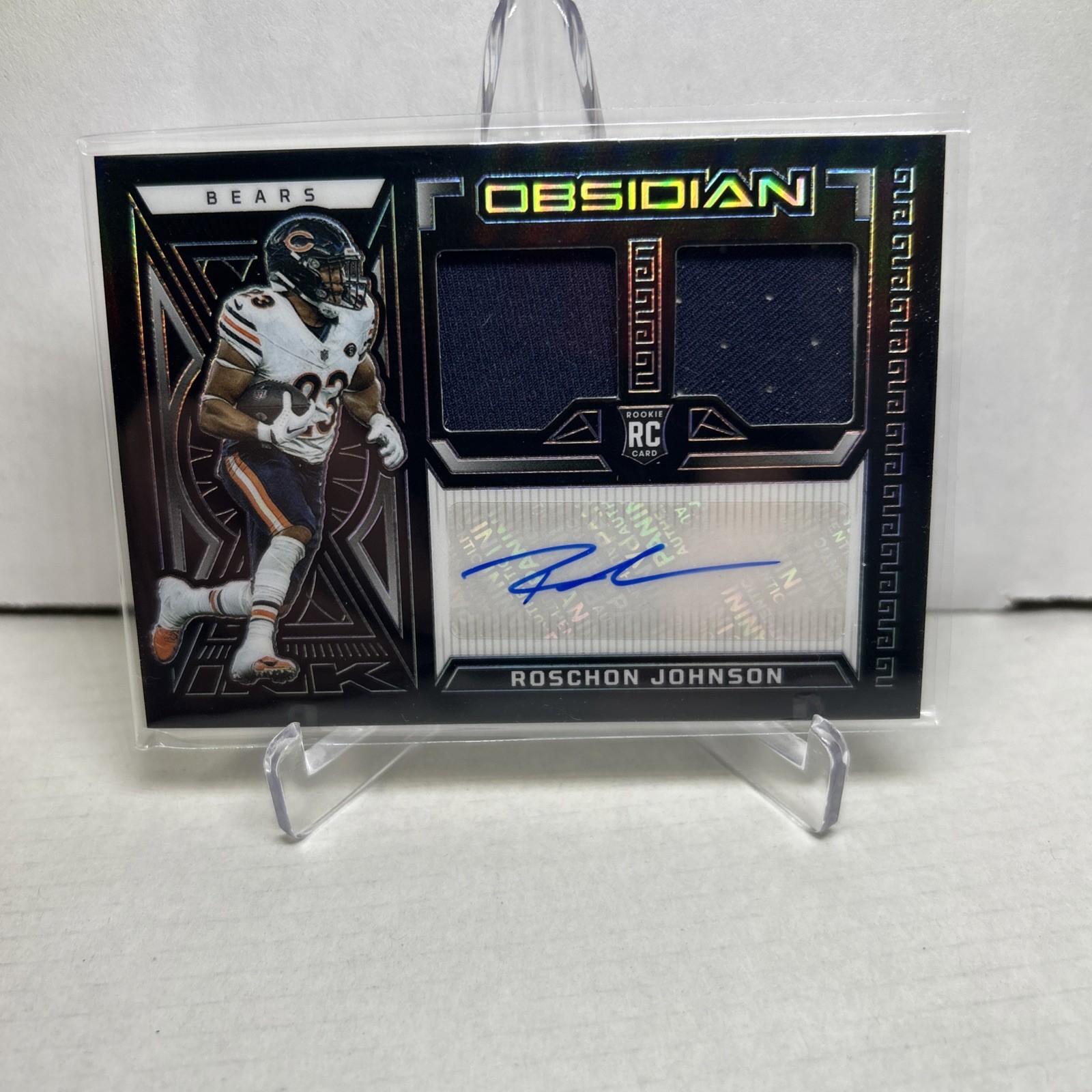2023 Panini Obsidian Roschon Johnson RPA Patch Auto Chicago Bears  166/199