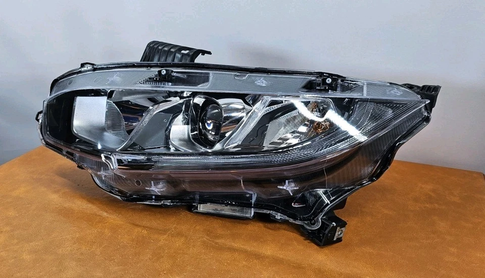 FOR 2016-2018 HONDA CIVIC LEFT DRIVER HALOGEN HEADLIGHT TYC USED#4 - Image 3 of 4