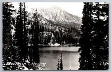RPPC Moccasin Lake Birdseye View Mountain OR C1950s Postcard Z5
